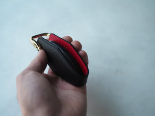 ダイヤモンドシェイプキーケース フレンチカーフ ノワール×ルージュ - DROPS TOKYO - S -