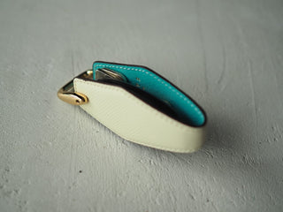 ダイヤモンドシェイプキーケース エプソン×シェーブル ナタ×アクア - DROPS TOKYO - S -