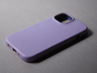 Leather iPhone case 　chèvre lavender - DROPS TOKYO