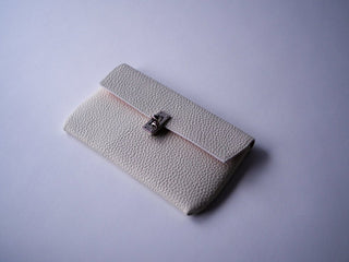 ターンロックフラップロングウォレット - DROPS TOKYO -  - 【春限定】ホワイト×サクラ - 