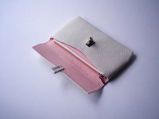 ターンロックフラップロングウォレット - DROPS TOKYO -  - 【春限定】ホワイト×サクラ - 