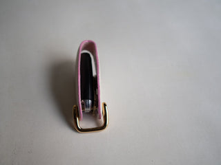 【 春限定 】ダイヤモンドシェイプ　キーケース　ホワイト×サクラ　プチギフト イニシャル刻印　名入れ可 - DROPS TOKYO -  - S - 