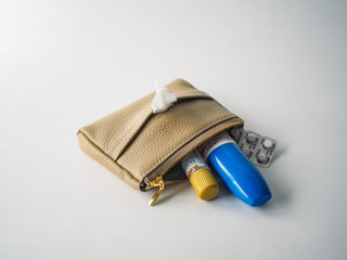 【新色】やわらかティッシュポーチ サンドベージュ×アイスミント - DROPS -  - 