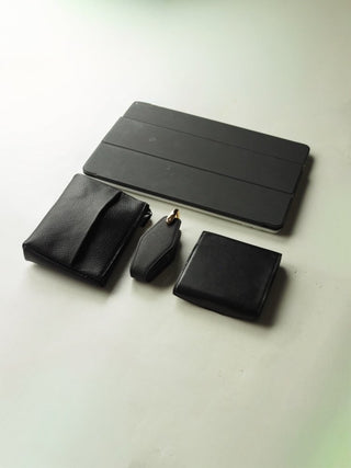 【新色】撥水レザーティッシュポーチ｜ブラック - DROPS TOKYO -  - 